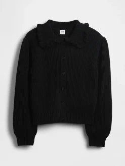 Kids Ruffle Collar Cardigan