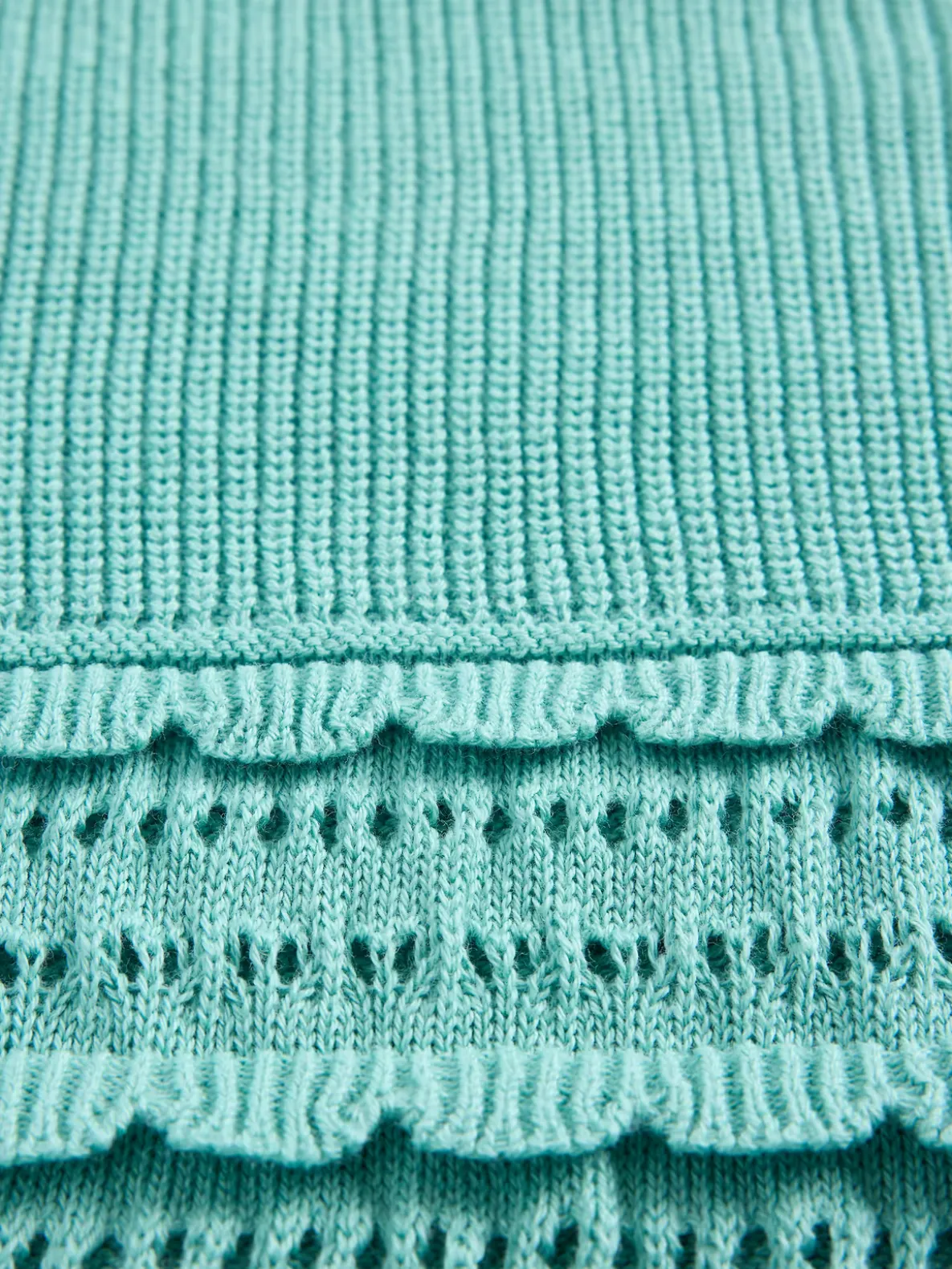 Kids Scalloped Mixed-Stitch Sweater