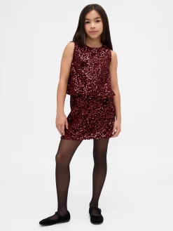 Kids Sequin Mini Skirt