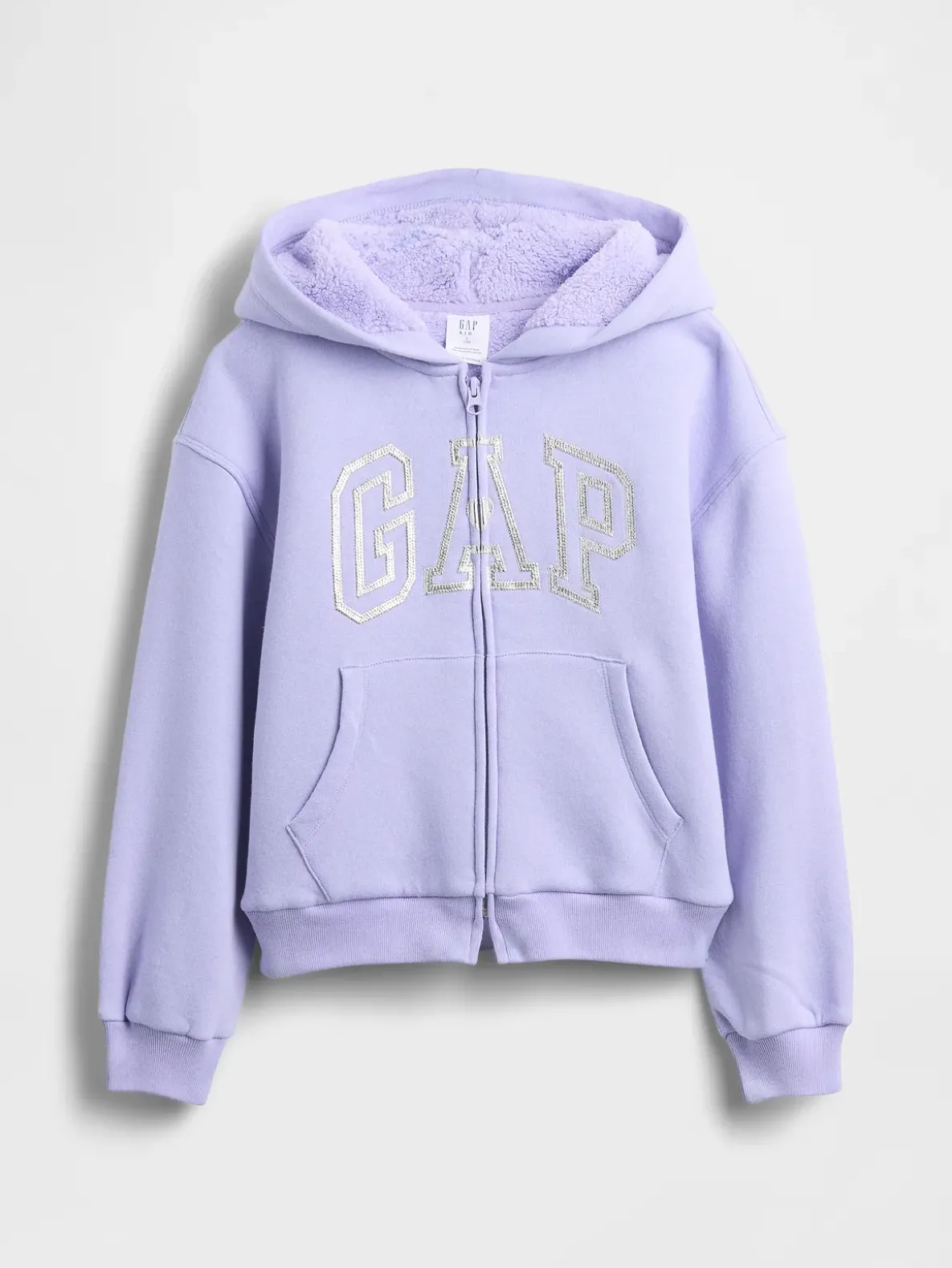 Kids Sherpa-Lined Graphic Logo Hoodie