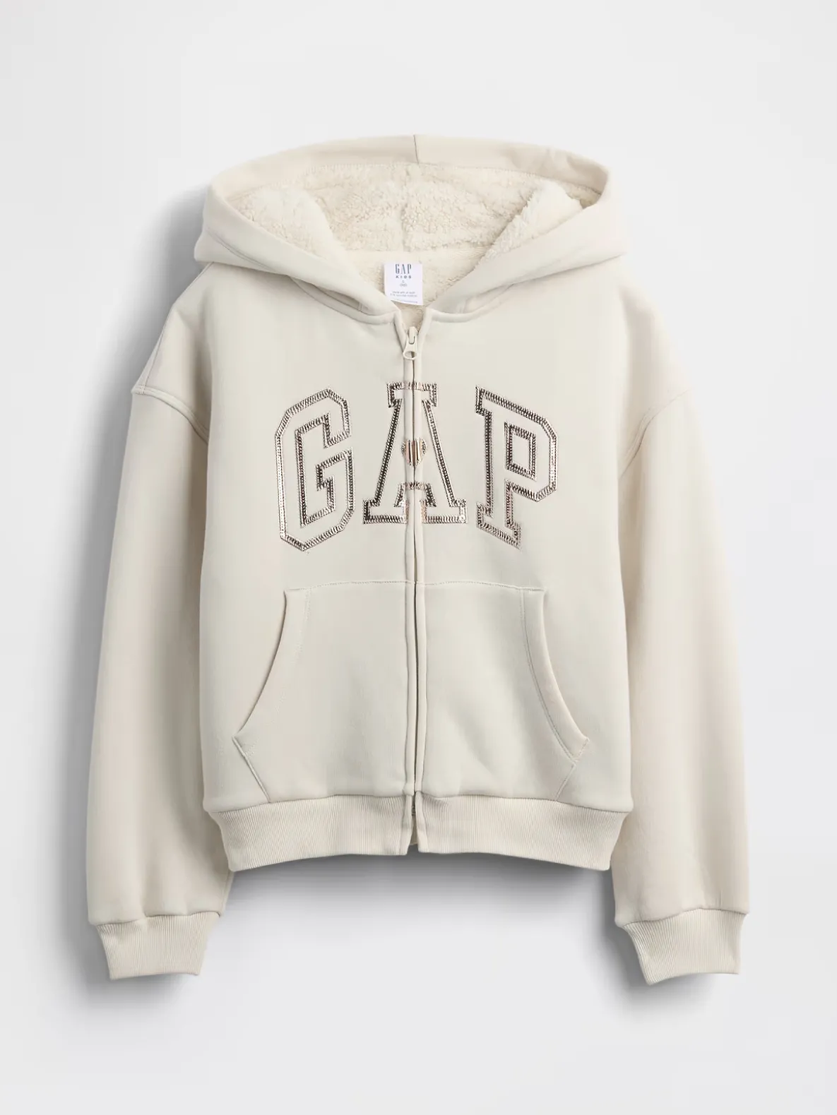Kids Sherpa-Lined Graphic Logo Hoodie