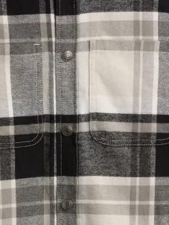 Kids Sherpa-Lined Hooded Flannel Shirt Jacket