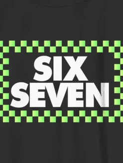Kids Six Seven Checkered Graphic T-Shirt
