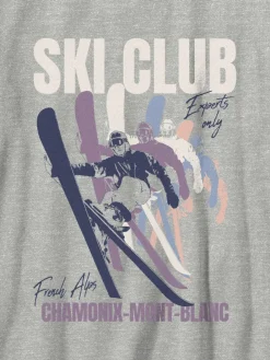 Kids Ski Club Oversized Graphic T-Shirt