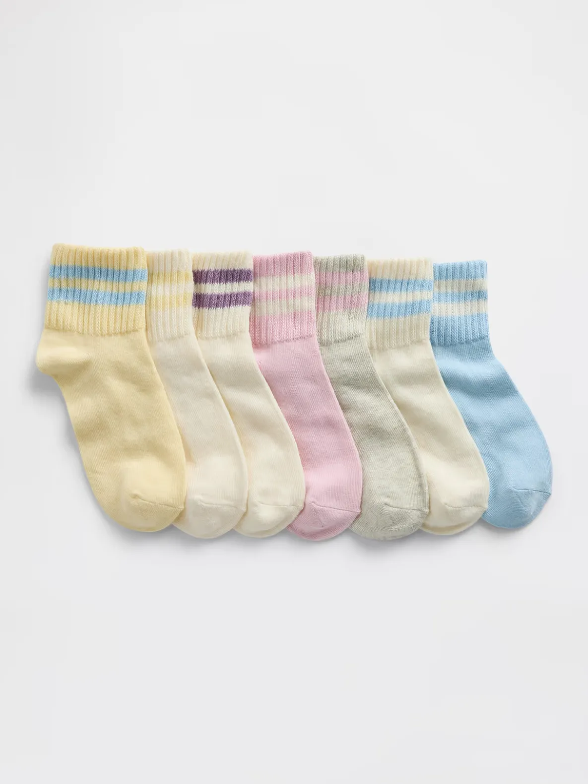 Kids Slouchy Varsity Quarter Crew Socks (7-Pack)