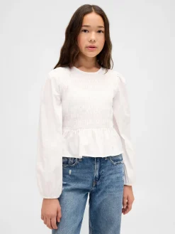 Kids Smocked Peplum Top
