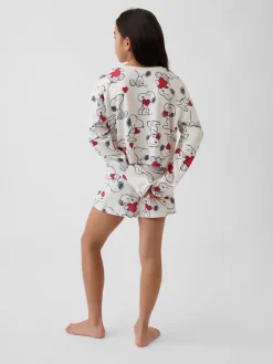 Kids Snoopy Recycled PJ Short Set