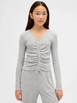 Kids Softspun Rib Ruched Top