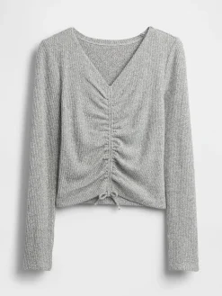 Kids Softspun Rib Ruched Top