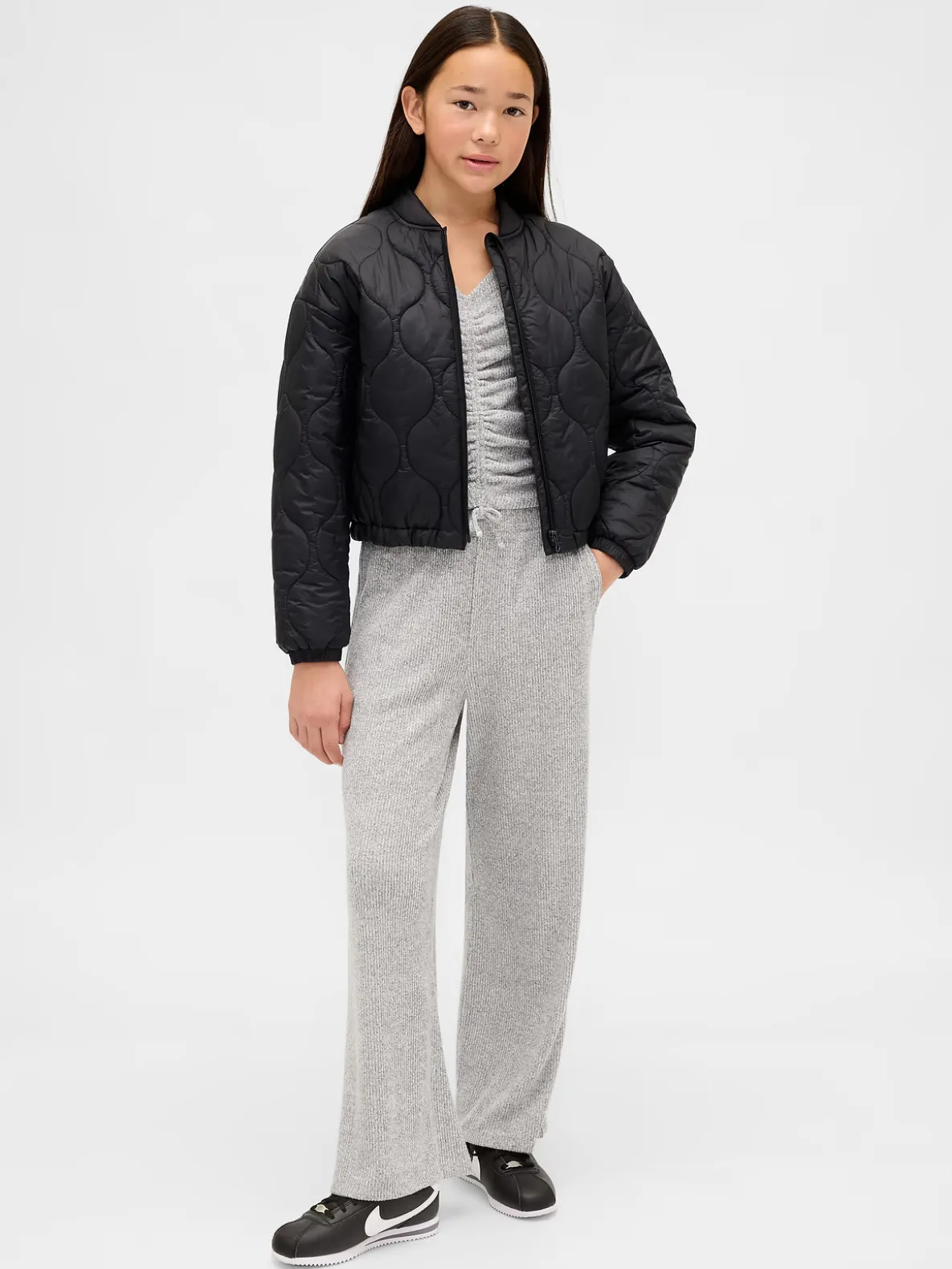 Kids Softspun Rib Wide-Leg Pants