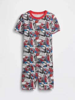 Kids Spider-Man Organic Brushed Cotton PJ Short Set