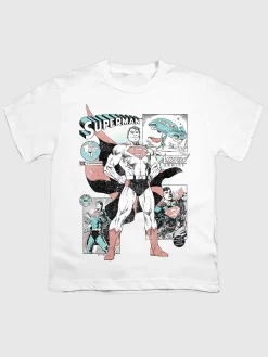 Kids Superman Comic Panels Graphic T-Shirt
