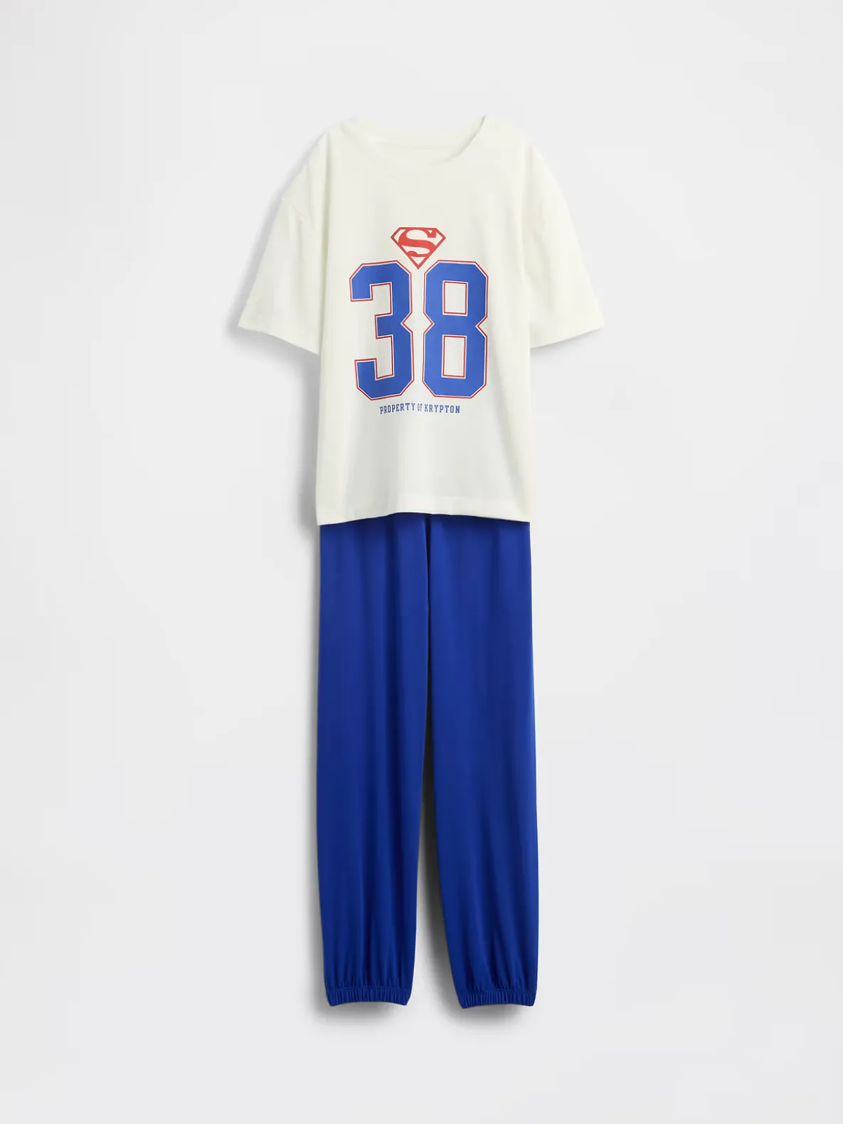 Kids Superman Oversized Recycled PJ Jogger Set