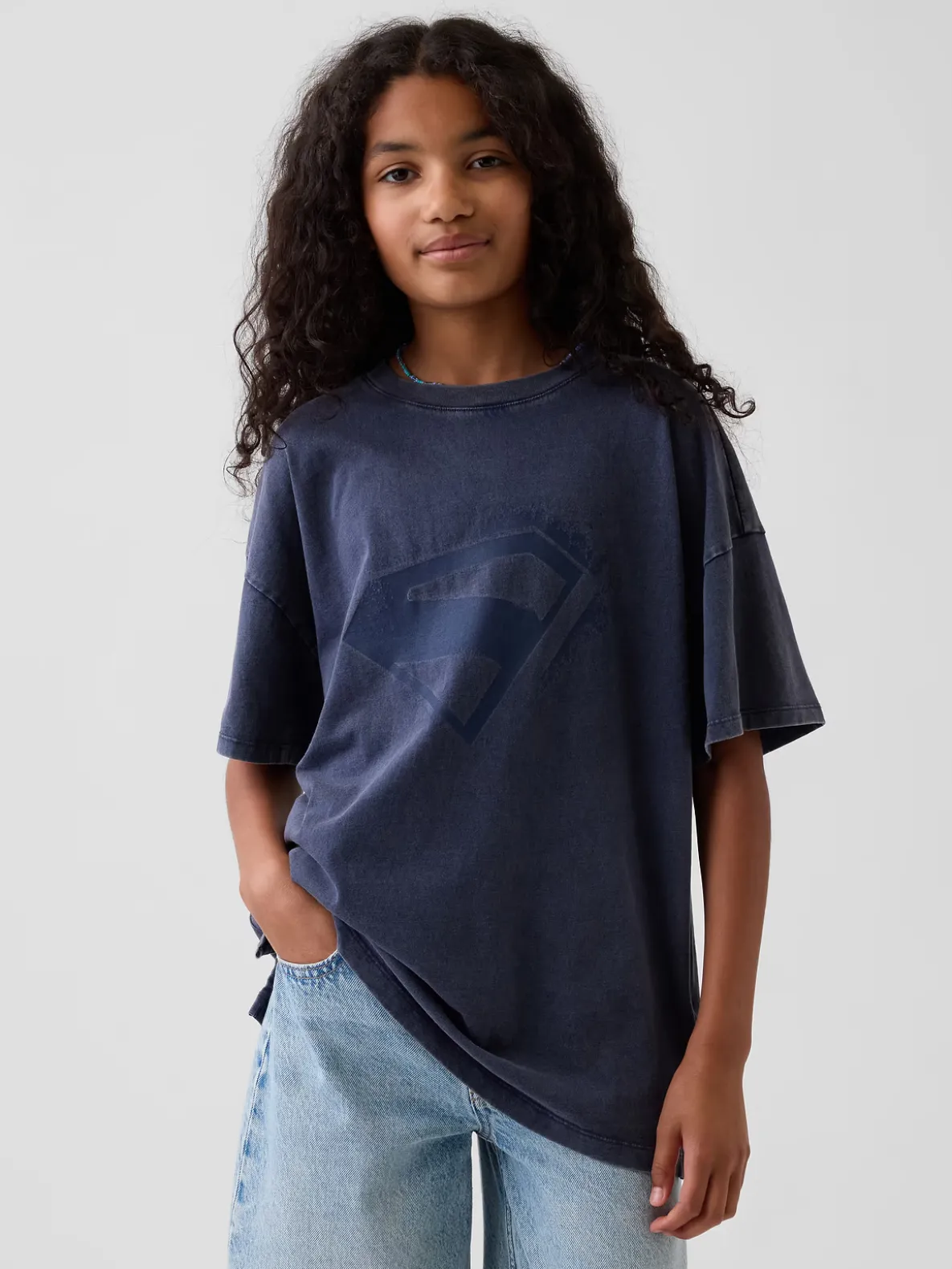 Kids Superman Oversized Tunic T-Shirt