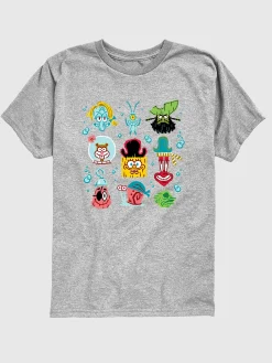 Kids The Spongebob Movie Search For Squarepants Grid Short Sleeve Tee