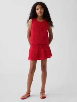 Kids Tiered Crochet Skort