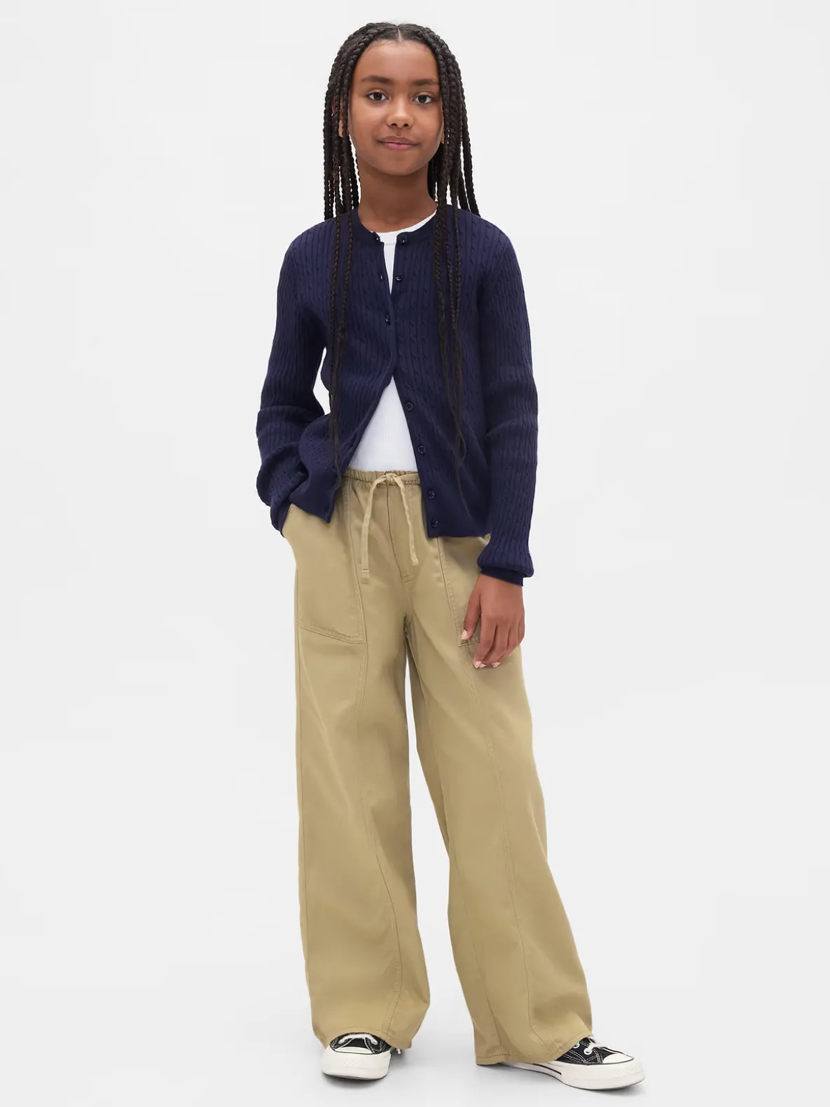 Kids Uniform Easy Wide-Leg Pants