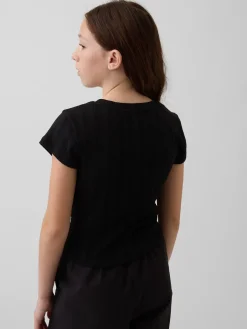 Kids Variegated Rib Fitted T-Shirt