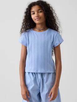 Kids Variegated Rib Fitted T-Shirt