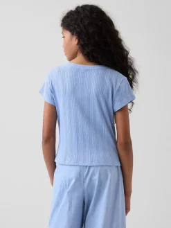 Kids Variegated Rib Fitted T-Shirt