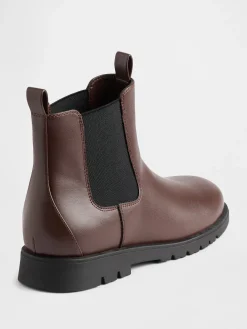 Kids Vegan Leather Chelsea Boots