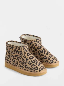 Kids Vegan Suede Sherpa-Lined Boots