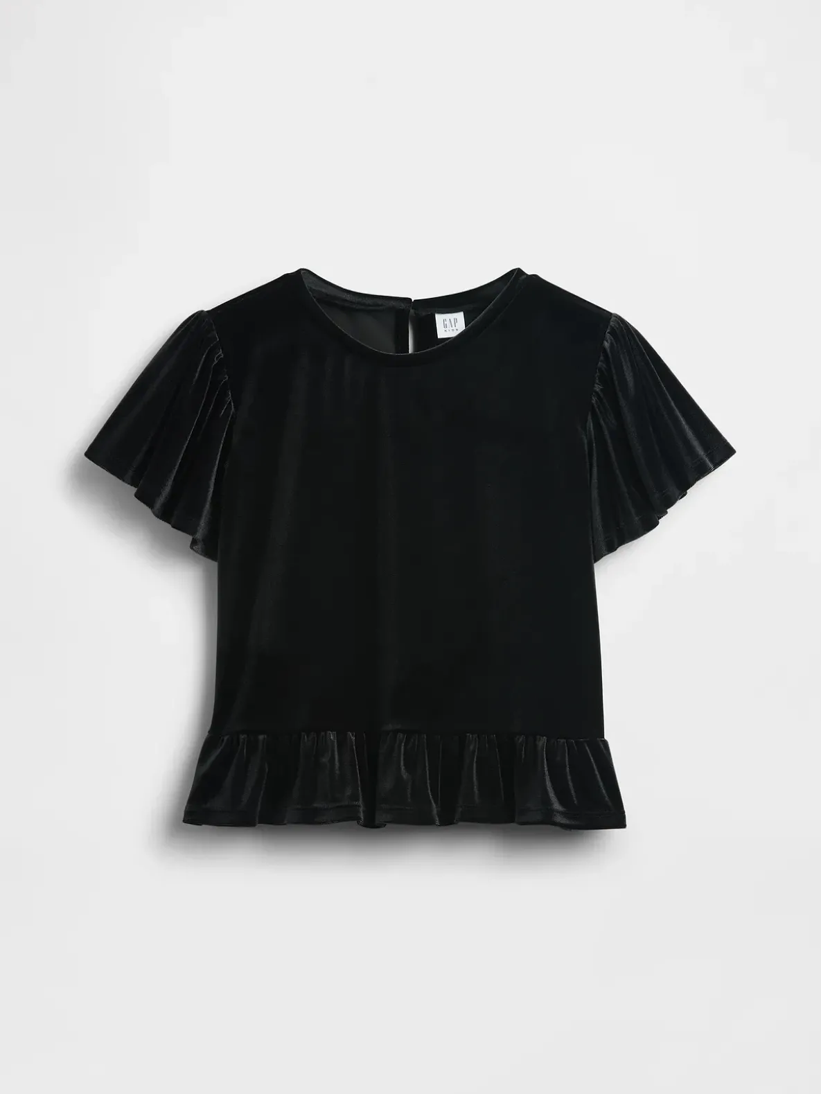 Kids Velour Peplum Top
