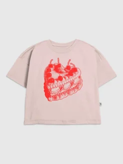 Kids Vintage Heart Cake Graphic T-Shirt