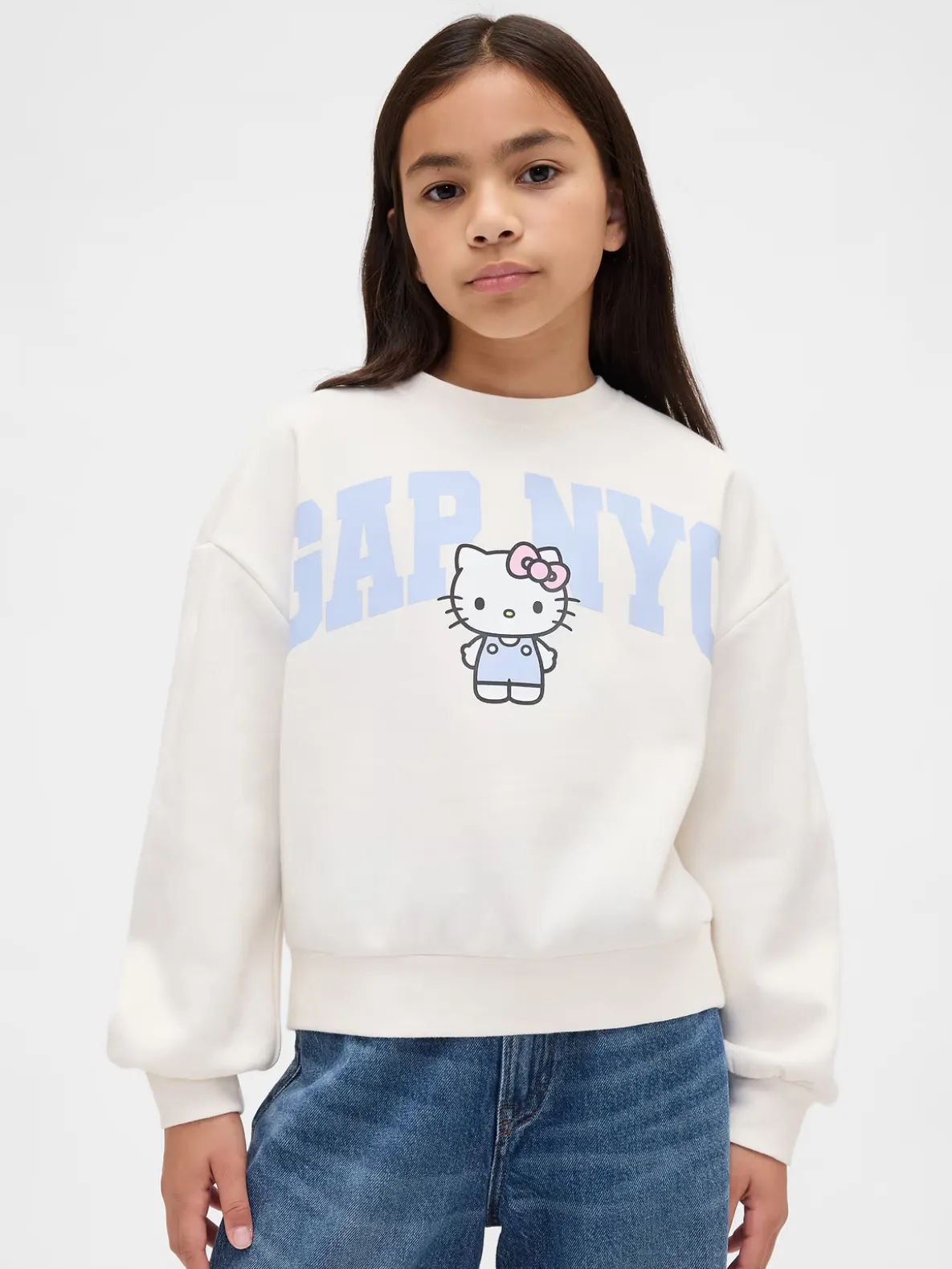 Kids VintageSoft Hello Kitty Logo Sweatshirt