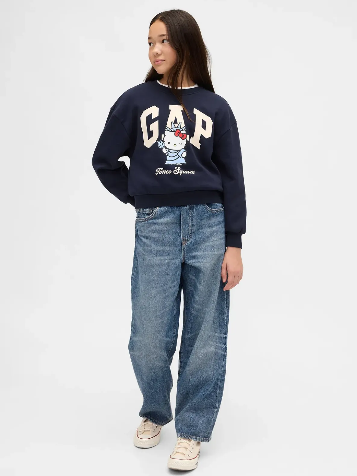 Kids VintageSoft Hello Kitty Logo Sweatshirt