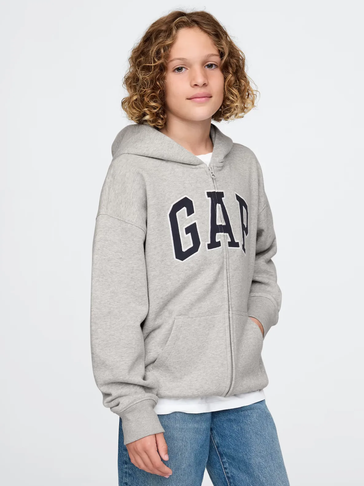 Kids VintageSoft Logo Zip Hoodie