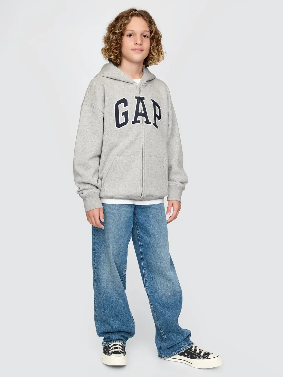 Kids VintageSoft Logo Zip Hoodie