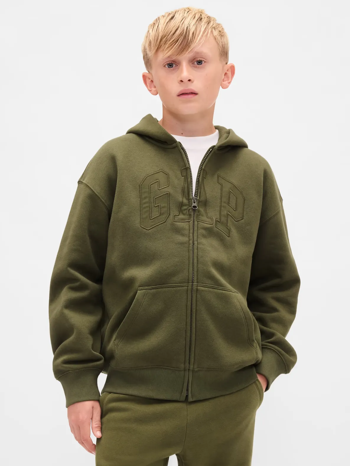 Kids VintageSoft Logo Zip Hoodie
