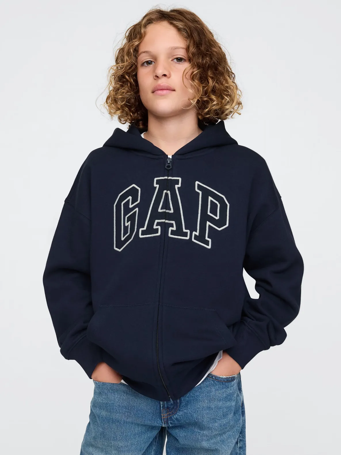 Kids VintageSoft Logo Zip Hoodie
