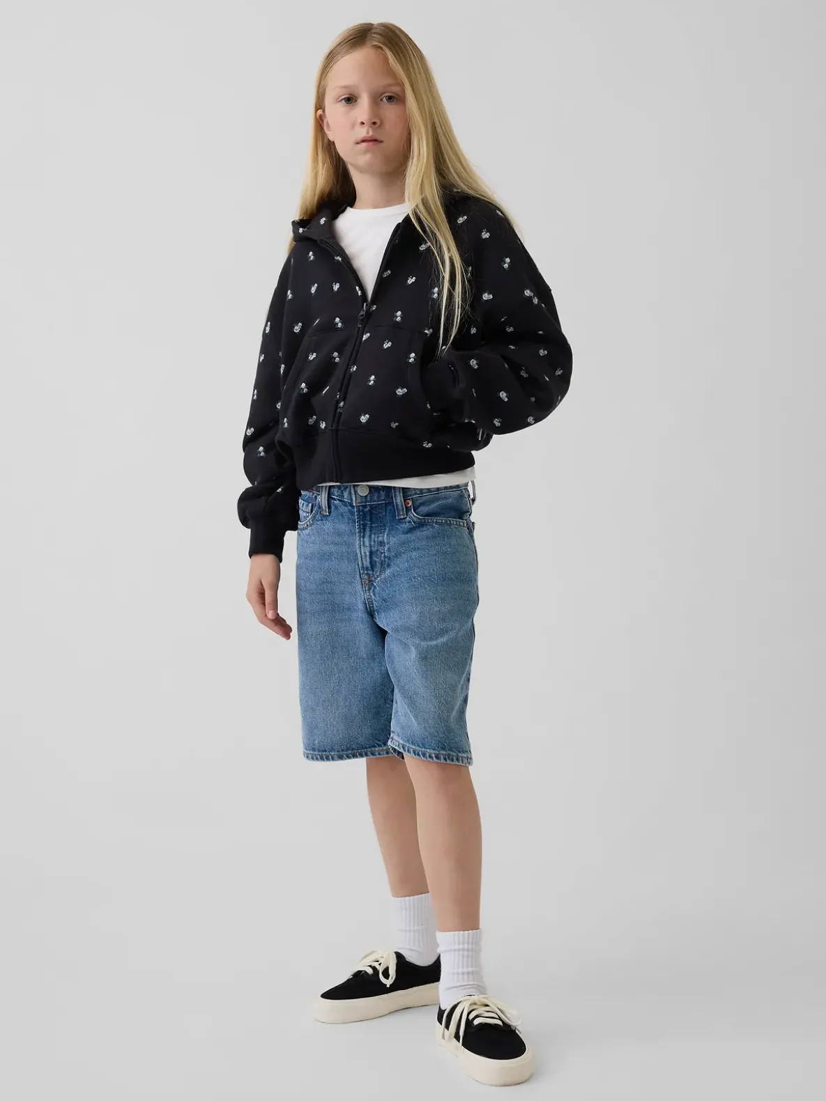Kids VintageSoft Oversized Logo Zip Hoodie