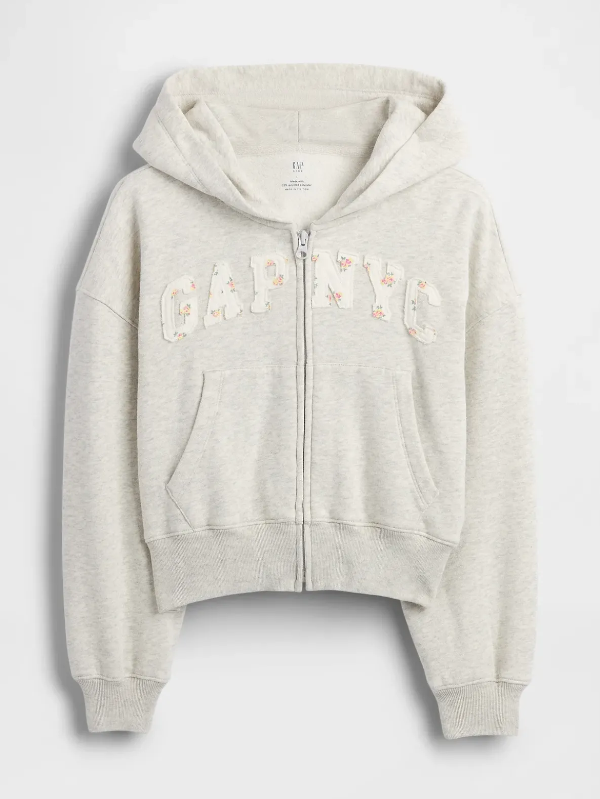 Kids VintageSoft Oversized Logo Zip Hoodie