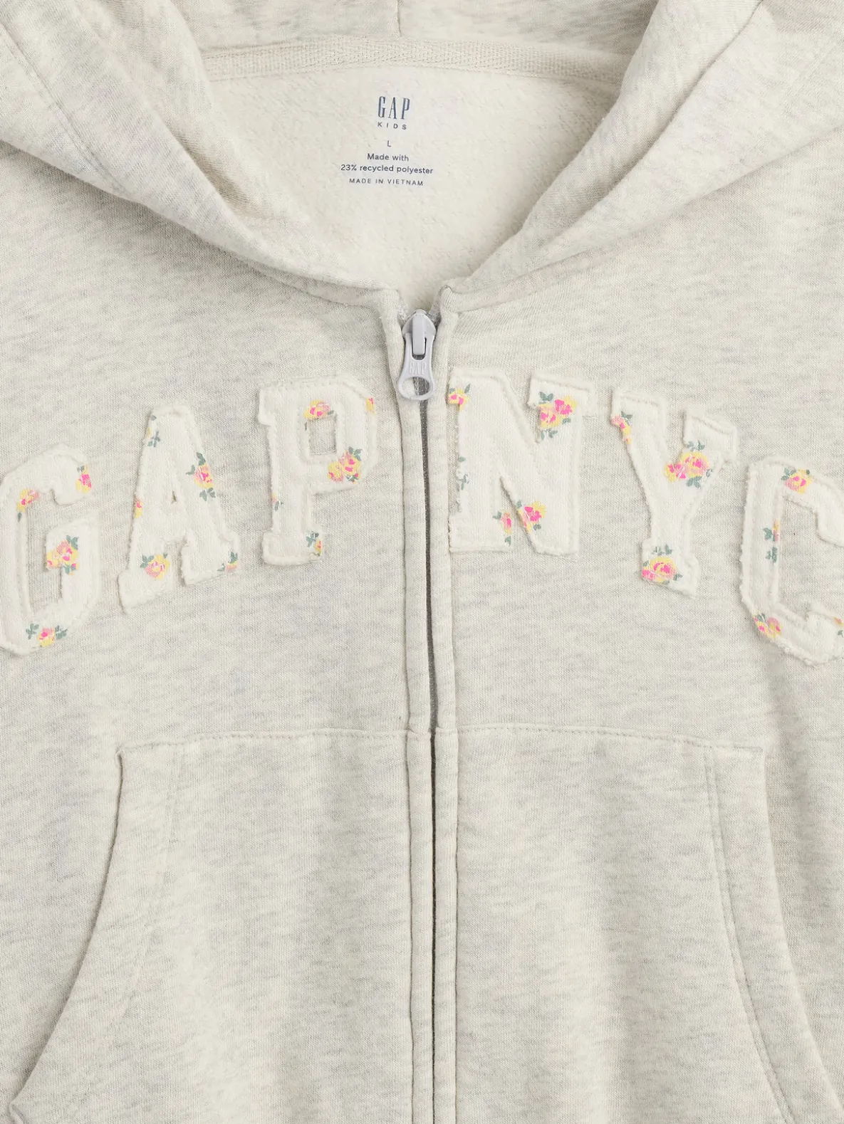Kids VintageSoft Oversized Logo Zip Hoodie