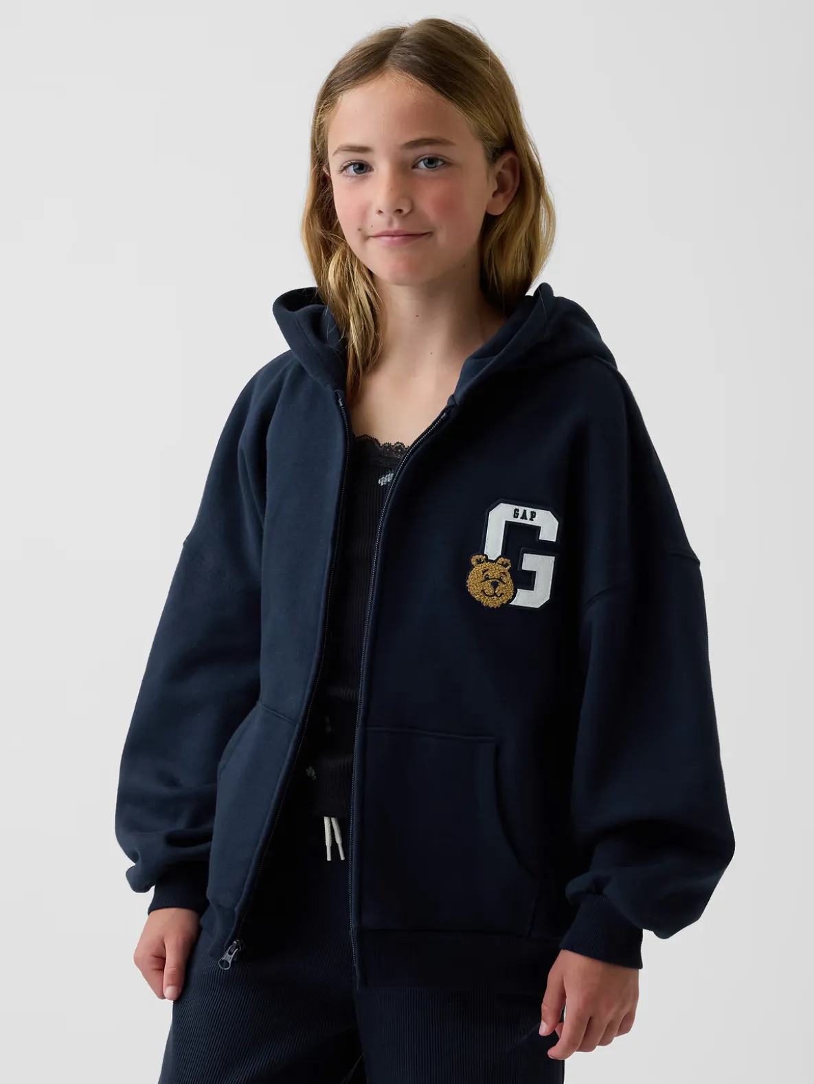 Kids VintageSoft Oversized Zip Hoodie