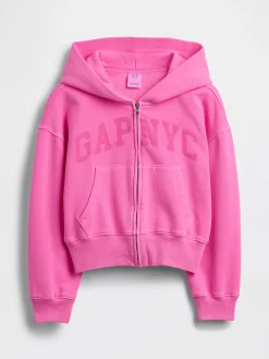 Kids VintageSoft Oversized Logo Zip Hoodie