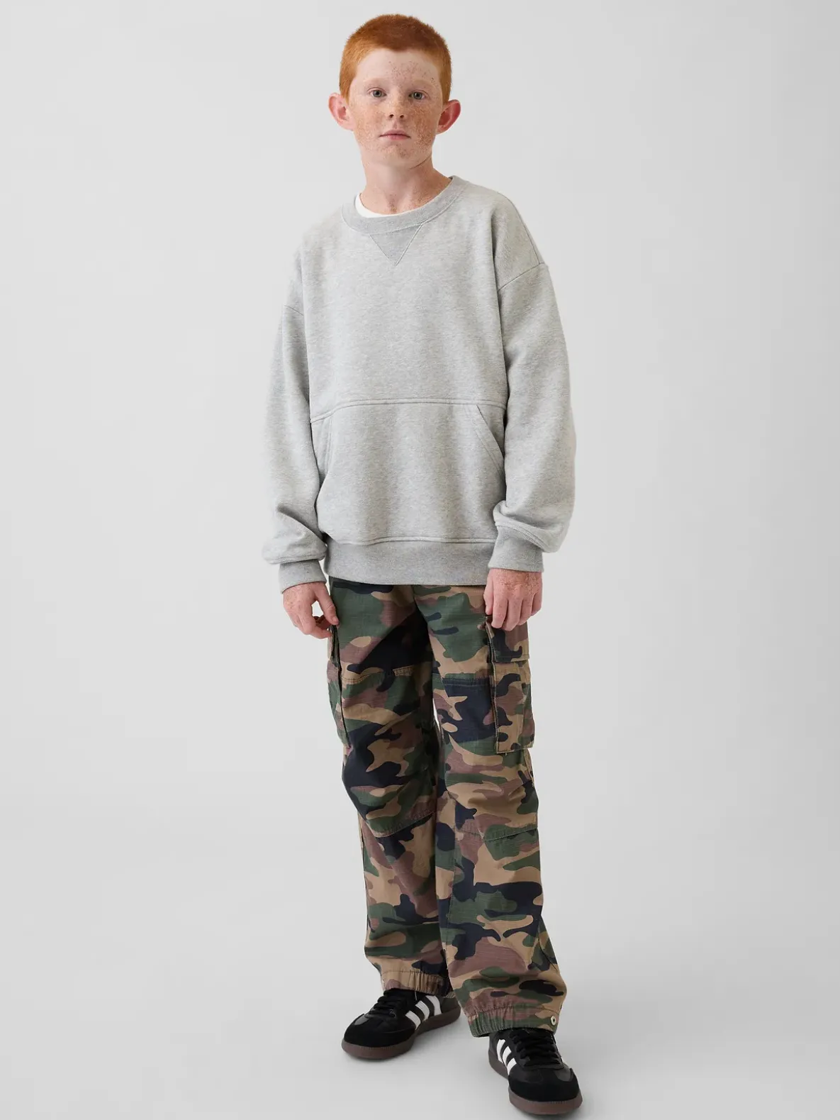 Kids VintageSoft Relaxed Crewneck Pocket Sweatshirt