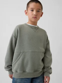 Kids VintageSoft Relaxed Crewneck Pocket Sweatshirt