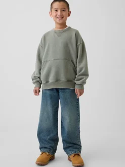 Kids VintageSoft Relaxed Crewneck Pocket Sweatshirt