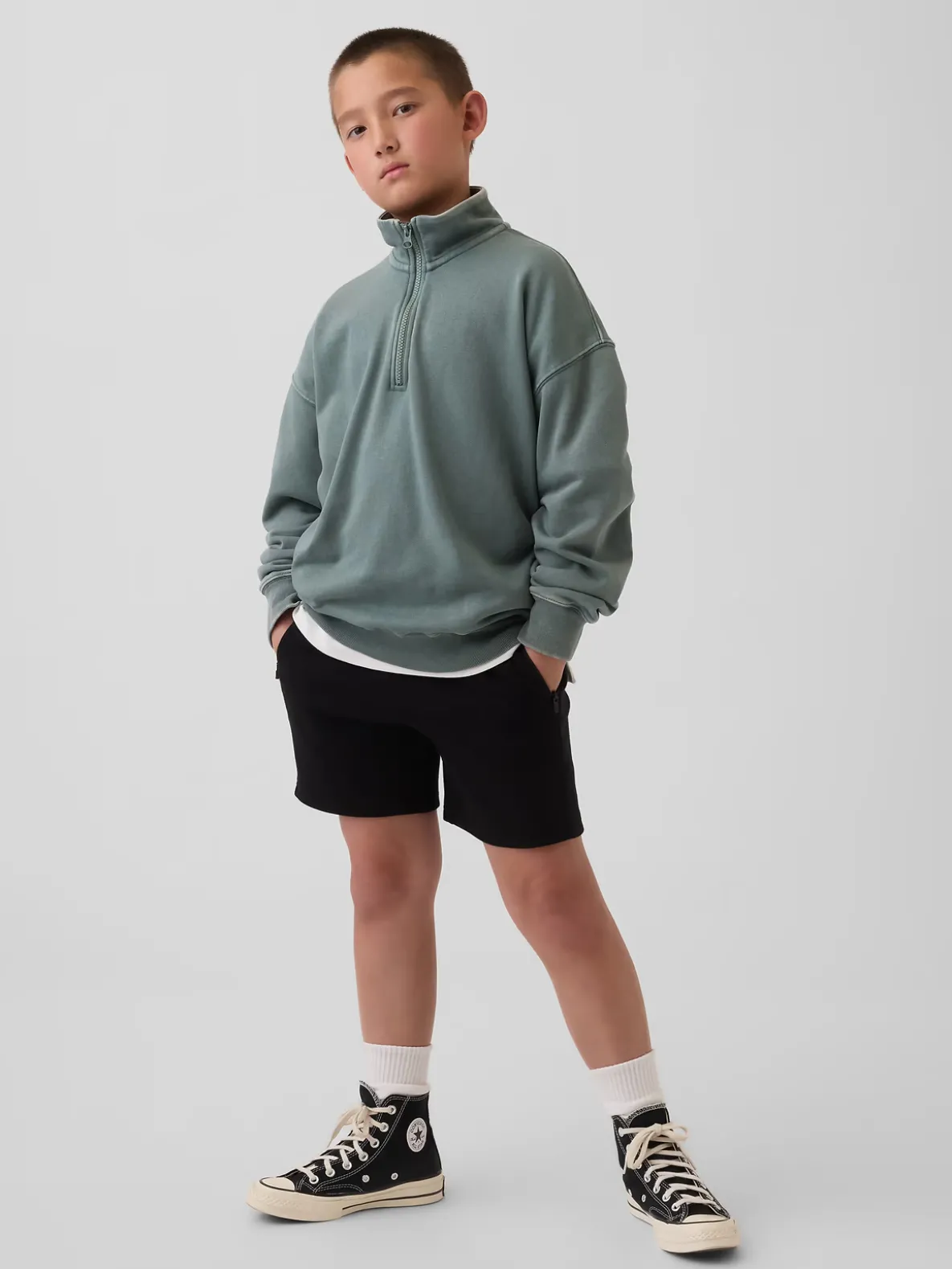 Kids VintageSoft Terry Relaxed Half-Zip Pullover