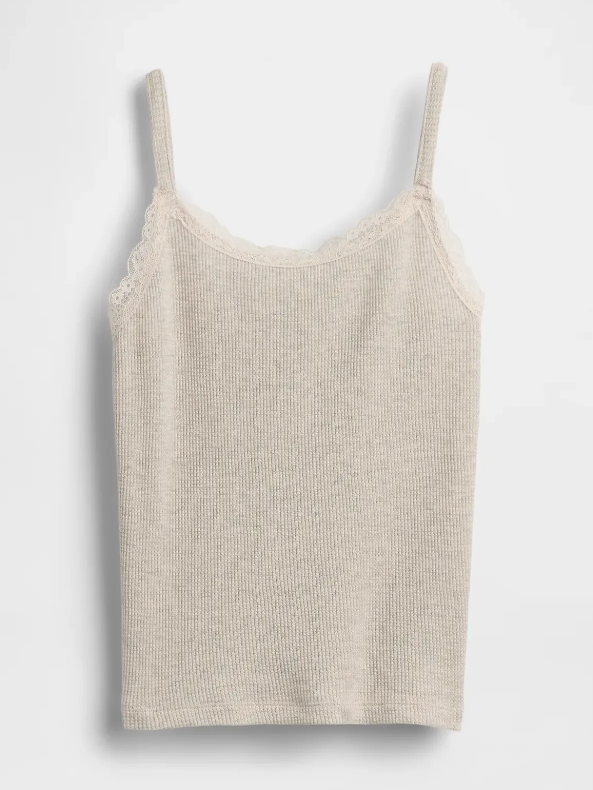 Kids Waffle Lace-Trim Cami