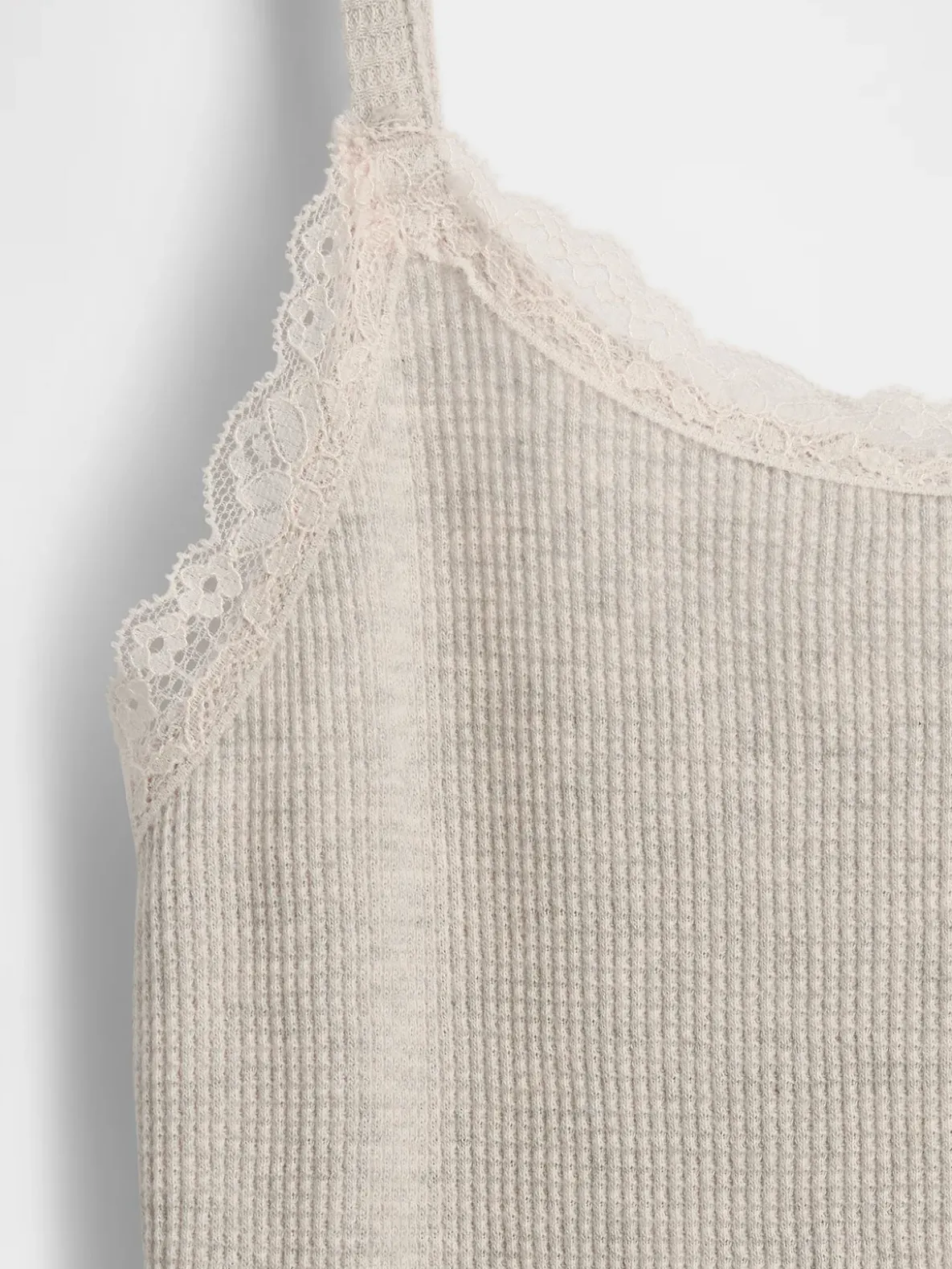 Kids Waffle Lace-Trim Cami