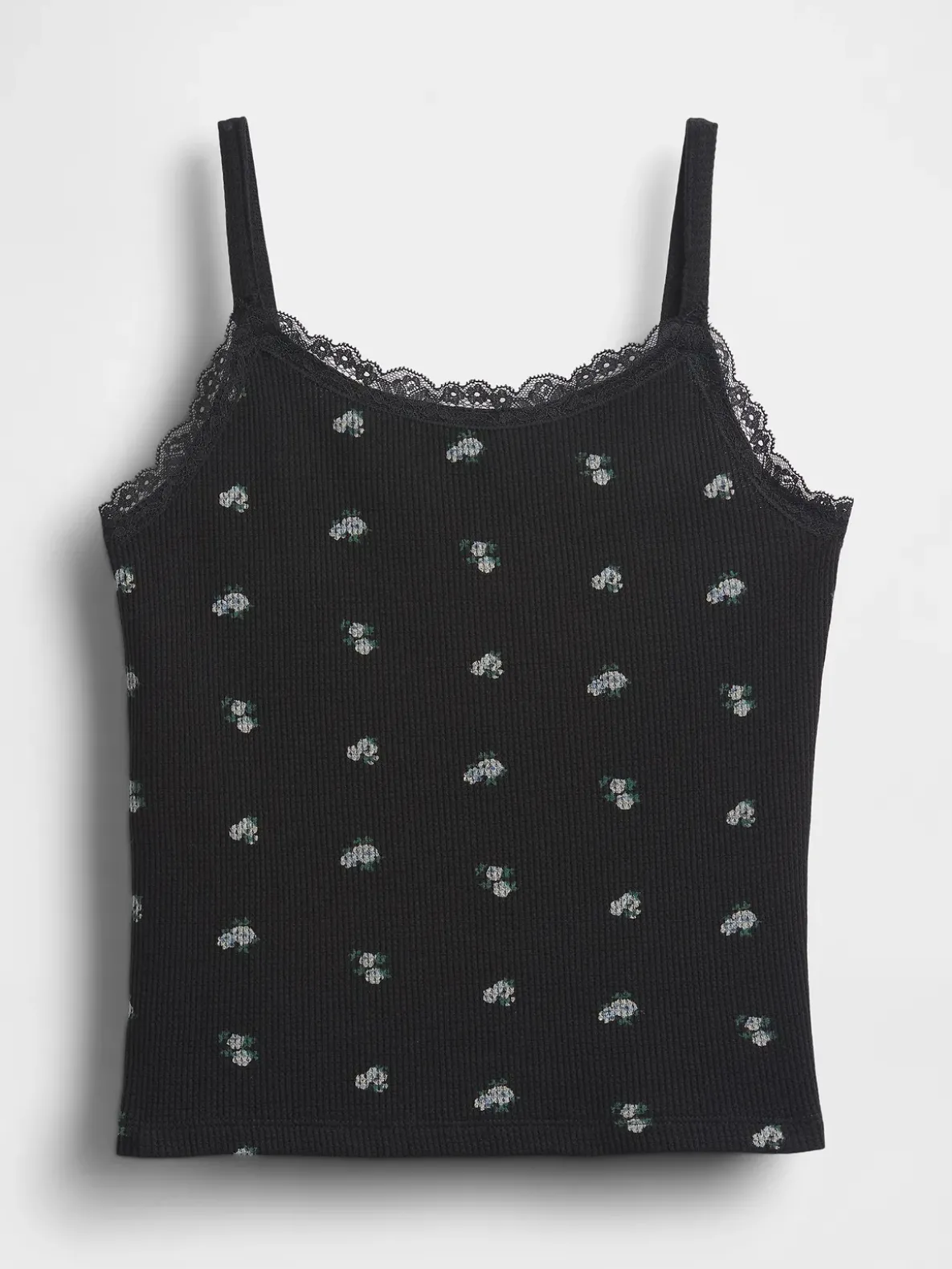 Kids Waffle Lace-Trim Cami