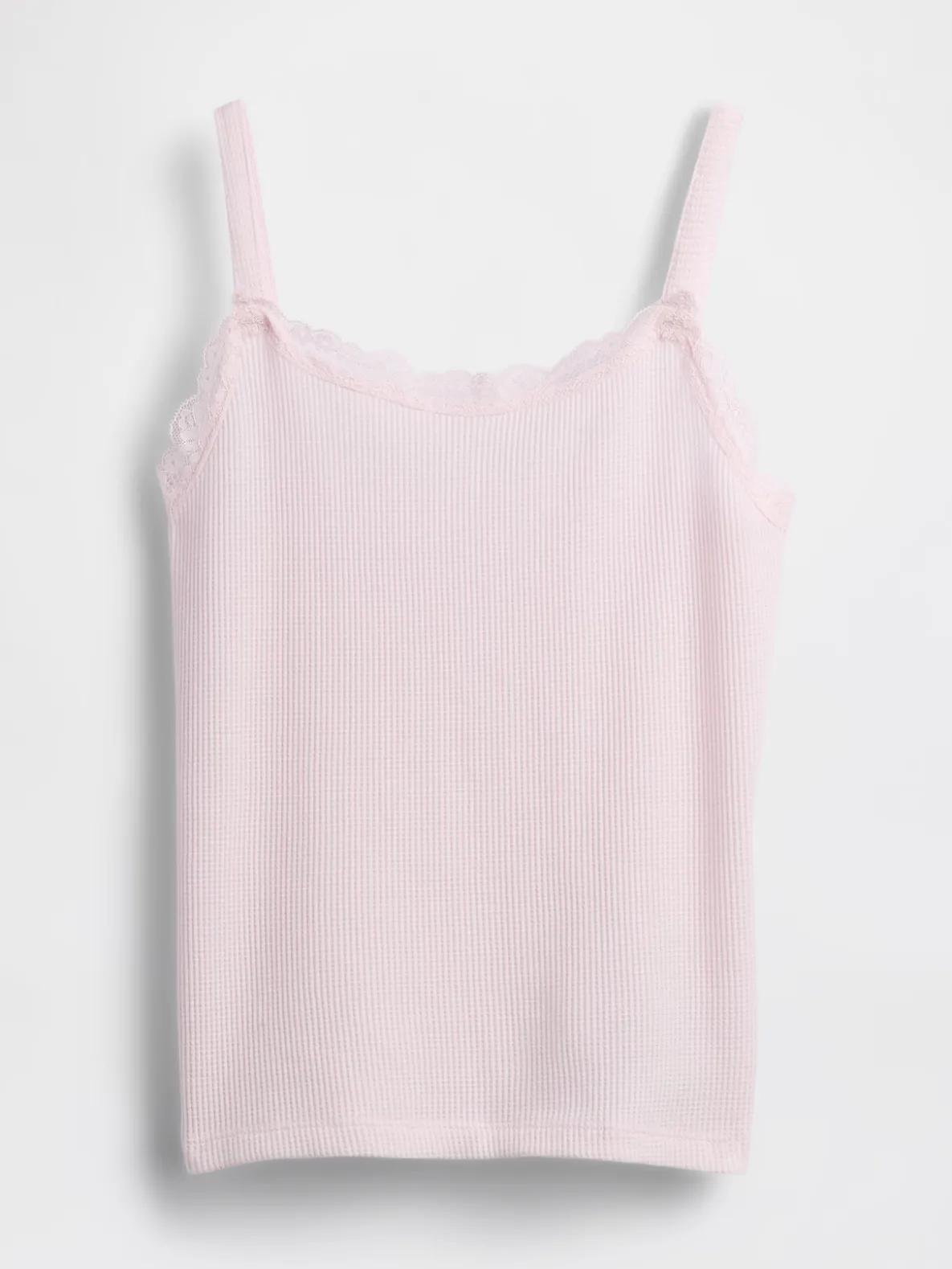 Kids Waffle Lace-Trim Cami