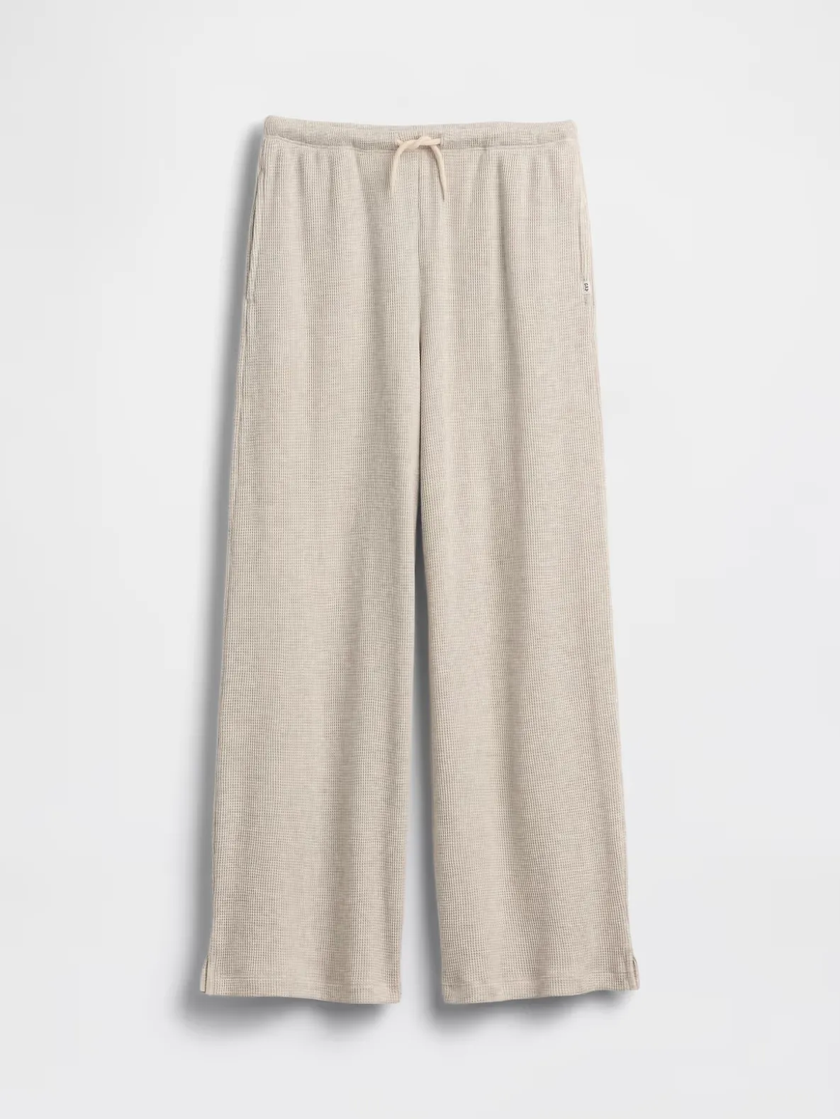 Kids Waffle Relaxed Easy Wide-Leg Pants
