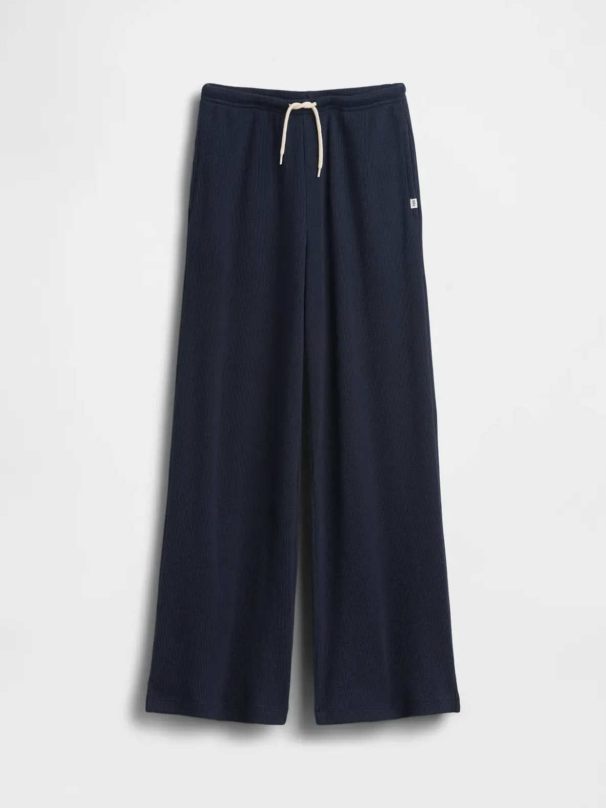 Kids Waffle Relaxed Easy Wide-Leg Pants