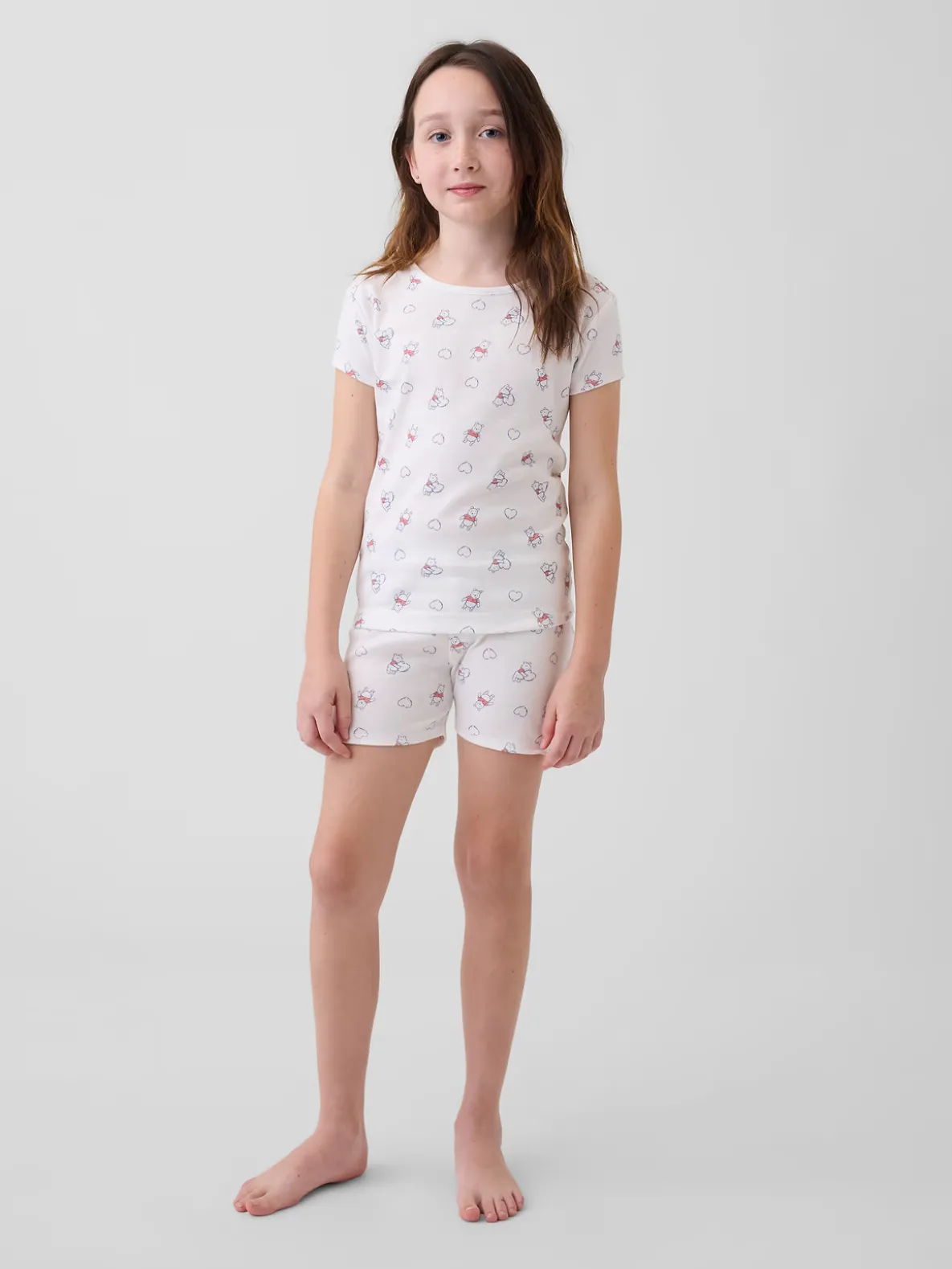 Kids Winnie The Pooh Organic Brushed Cotton PJ Short Set
